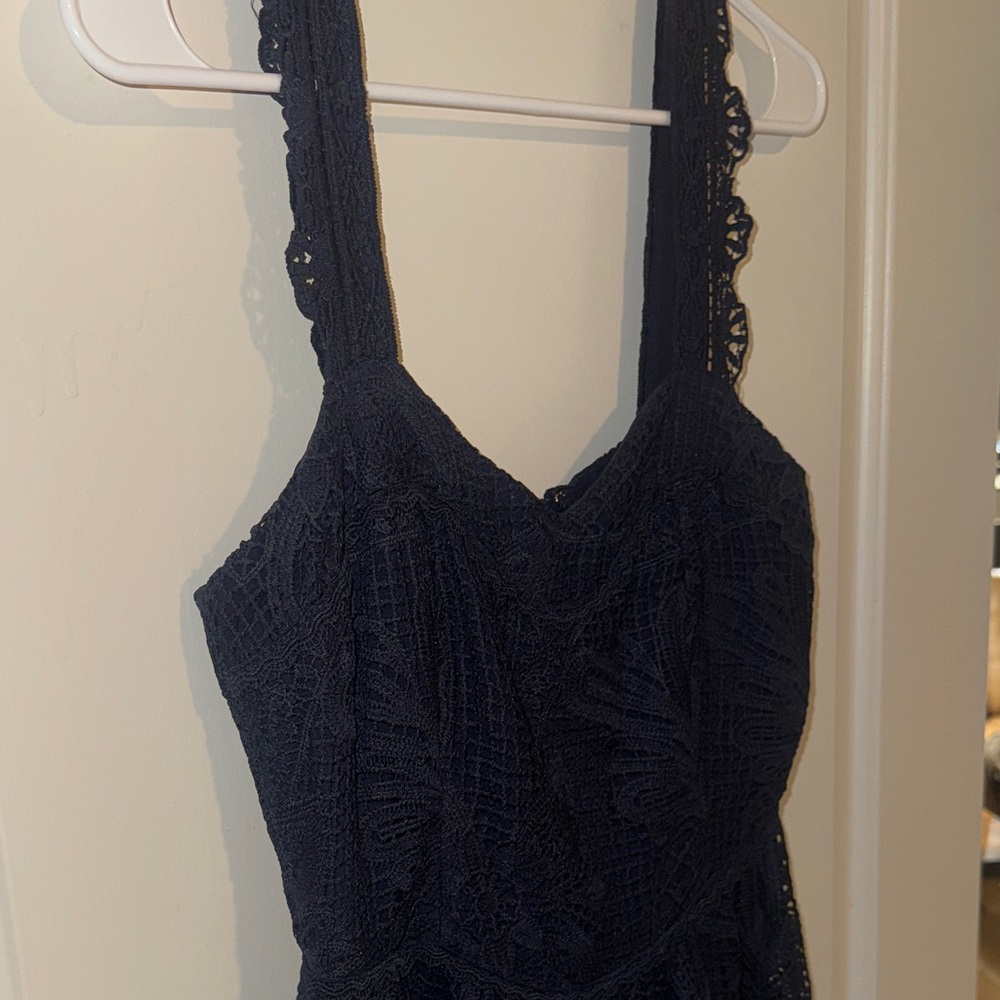 Adelyn Rae Navy Textured Dress - Picture 5 of 8
